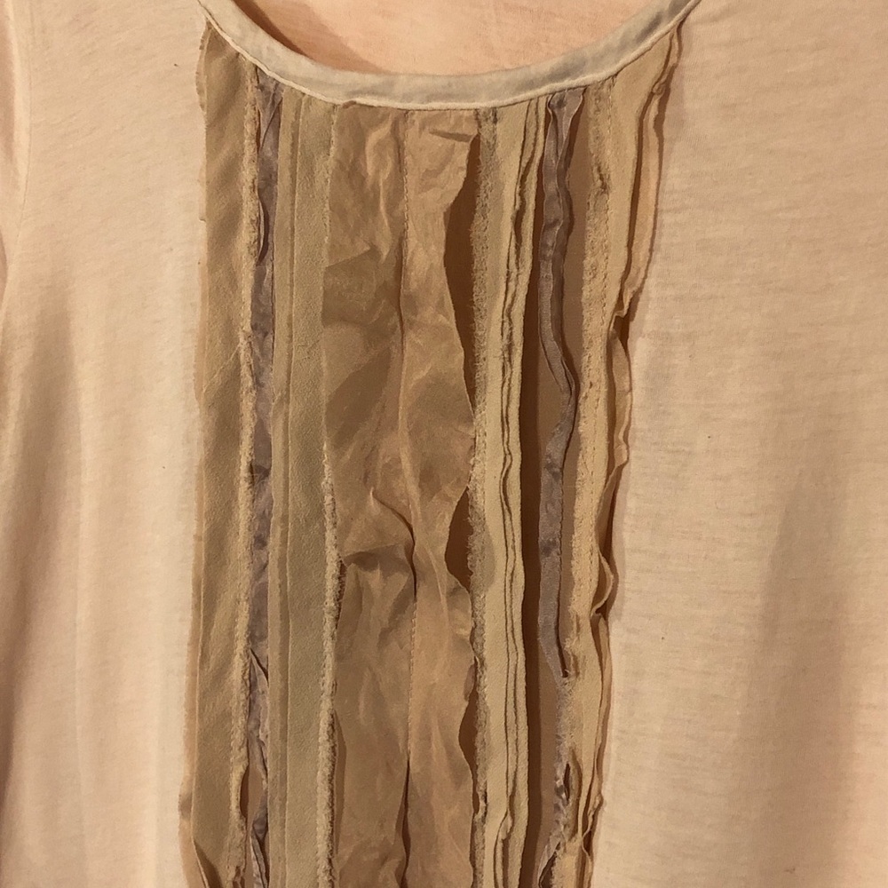 J Crew Sheet Ruffle-Front Tee - Picture 2 of 4